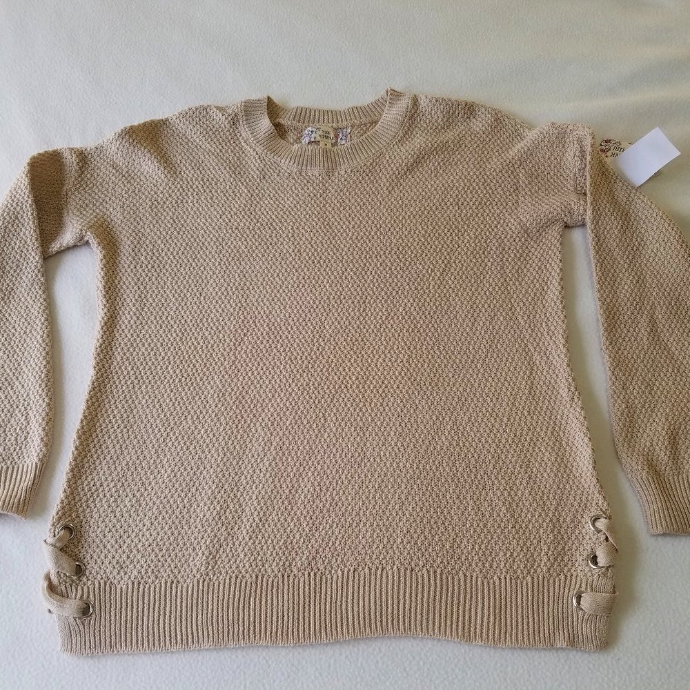 PINK REPUBLIC MEDIUM OATMEALCOLOR PULLOVER SWEATER NWT